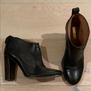 Black Leather Booties